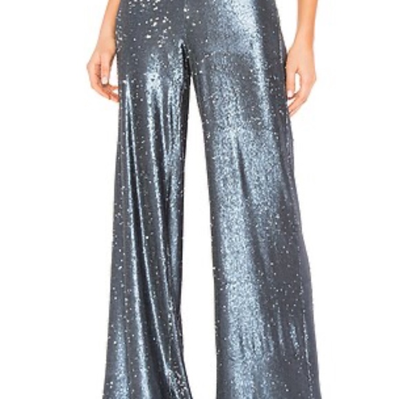 Alexis - Ripley blue sequins blazer and wide leg pant - Picture 2 of 2